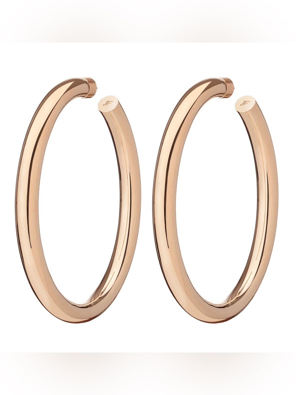 Jennifer Fisher KEVIN hoops 2.5 inches in ROSE GOLD; like new - Picture 6 of 6